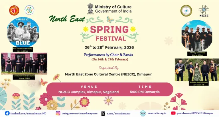 Official poster and artwork for the 2026 Northeast India Spring festival.