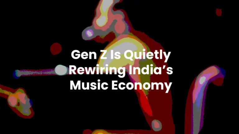 An artwork saying Gen-Z is quietly altering the Indian music scene.