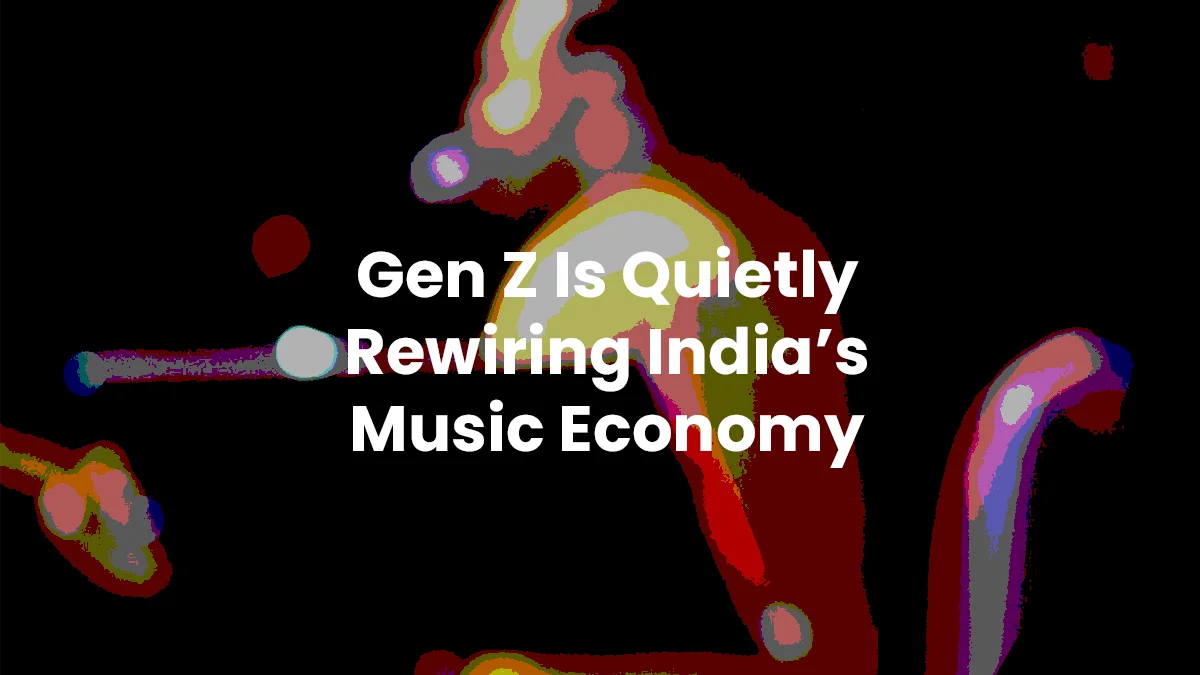 An artwork saying Gen-Z is quietly altering the Indian music scene.