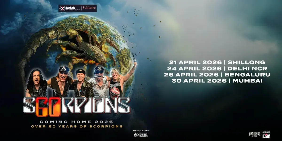 The poster for the Scorpions band's India tour.