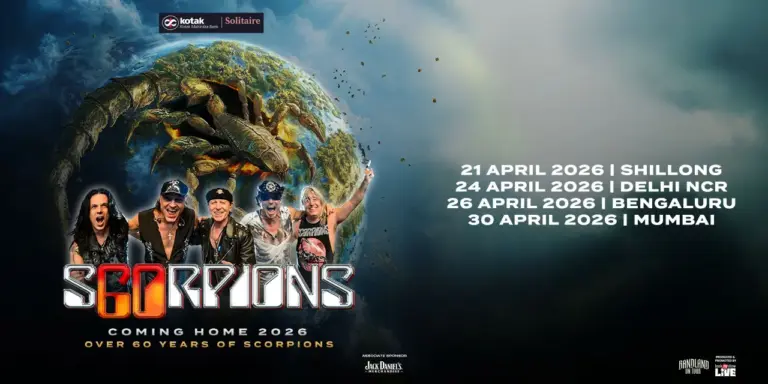 The poster for the Scorpions band's India tour.
