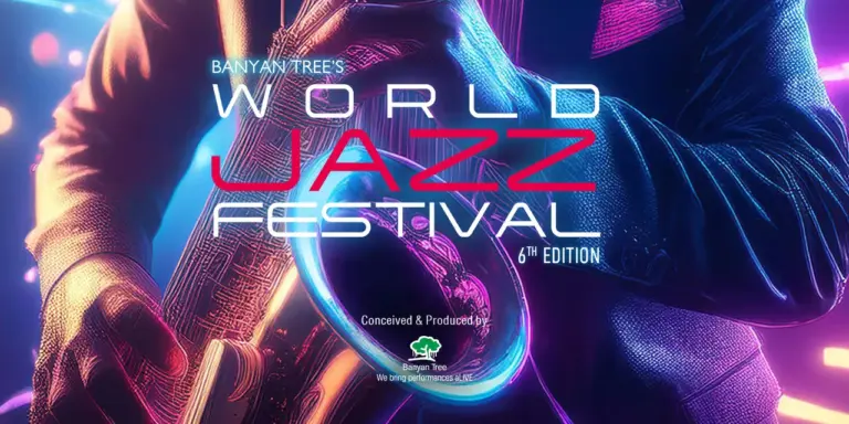 Poster for world jazz festival 2026 in India by Banyan Tree Events.
