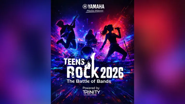 Official poster for Yamaha India's Teen Rock 2026.